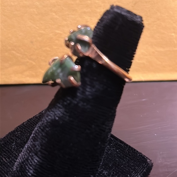 Sarah Coventry Adjustable Ring Jade Stone - Picture 2 of 7